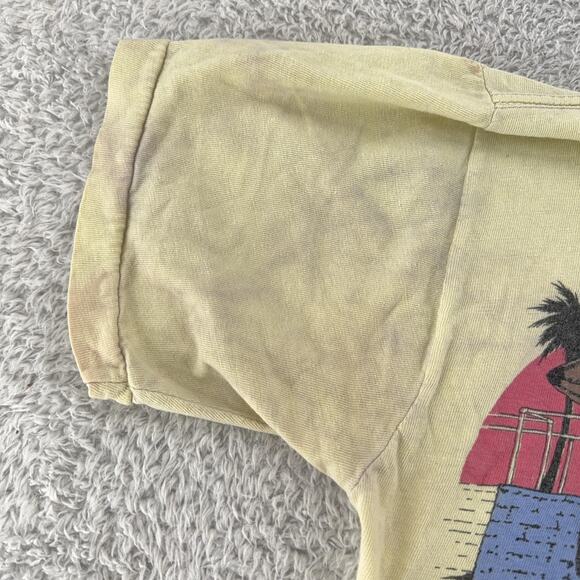 Vintage Venice California Shirt Mens S Yellow Sunset Surf Beach 80s Tee Thrashed - Picture 8 of 14